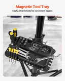 Bicycle Stands & Storage: VEVOR Bike Repair Stand, 38.56 kg Heavy-duty Bicycle Work Stand with 1035-1630 mm Adjustable Height & Magnetic Tool Tray, Foldable Bicycle Maintenance Rack, Shop Home Mechanics for Mountain & Road Bike