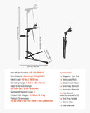Bicycle Stands & Storage: VEVOR Bike Repair Stand, 38.56 kg Heavy-duty Bicycle Work Stand with 1035-1630 mm Adjustable Height & Magnetic Tool Tray, Foldable Bicycle Maintenance Rack, Shop Home Mechanics for Mountain & Road Bike
