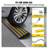 Traffic Control & Parking Tools: VEVOR Curb Ramp, 6.5 cm Rise Rubber Driveway Ramps, Heavy Duty 15 tons Weight Capacity Threshold Ramp, Curbside Bridge Ramps for Loading Dock Garage Sidewalk, Expandable Full Ramp Set
