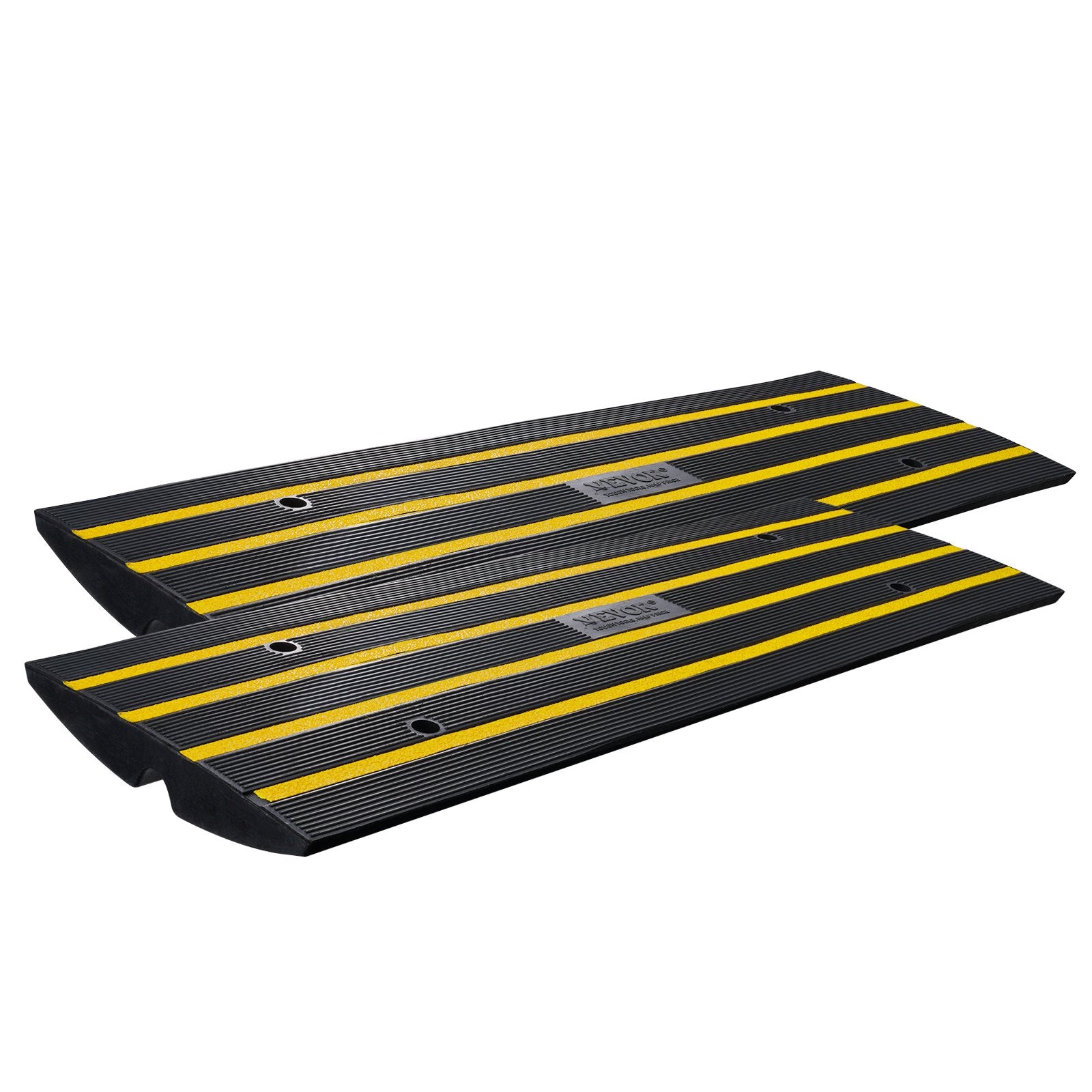 Dog Steps & Ramps: VEVOR Curb Ramp, 2 Pack, 6.5 cm Rise, Rubber Driveway Ramps, Heavy Duty 15 tons Weight Capacity Threshold Ramp, Curbside Bridge Ramps for Loading Dock Garage Sidewalk, Expandable Full Ramp Set