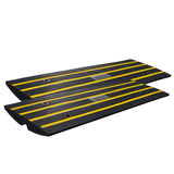 Dog Steps & Ramps: VEVOR Curb Ramp, 2 Pack, 6.5 cm Rise, Rubber Driveway Ramps, Heavy Duty 15 tons Weight Capacity Threshold Ramp, Curbside Bridge Ramps for Loading Dock Garage Sidewalk, Expandable Full Ramp Set