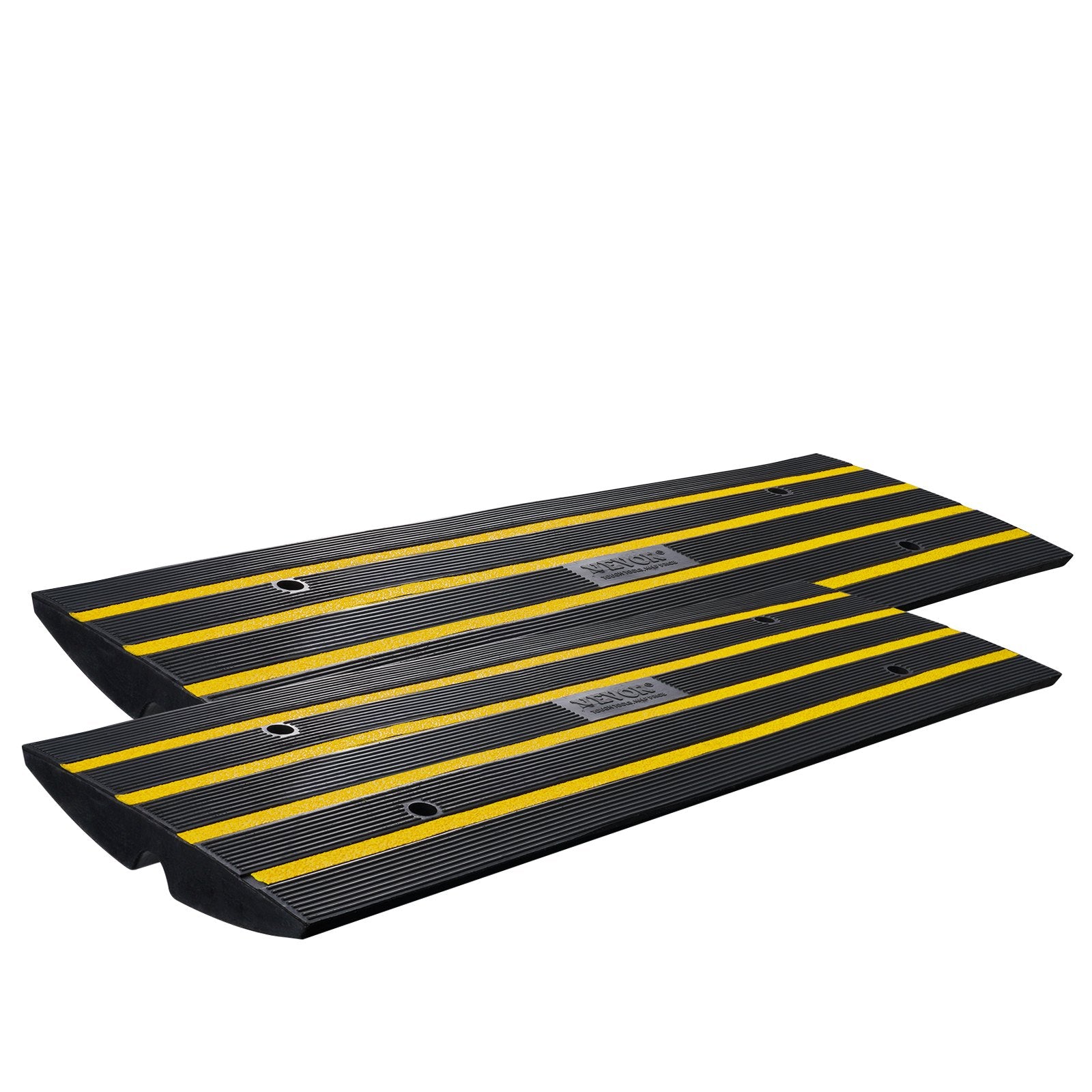 Dog Steps & Ramps: VEVOR Curb Ramp, 2 Pack, 6.5 cm Rise, Rubber Driveway Ramps, Heavy Duty 15 tons Weight Capacity Threshold Ramp, Curbside Bridge Ramps for Loading Dock Garage Sidewalk, Expandable Full Ramp Set