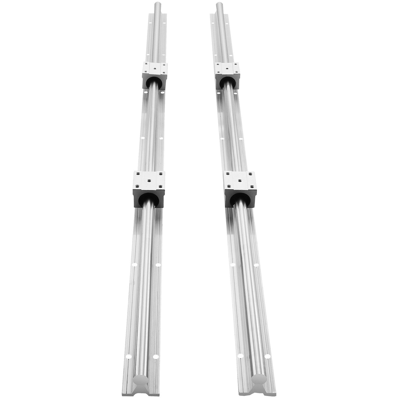 Saw Accessories: VEVOR Linear Guide Rail Set, SBR12 1000mm, 2 PCS 39.4 in/1000 mm SBR12 Guide Rails and 4 PCS SBR12UU Slide Blocks, Linear Rails and Bearings Kit for Automated Machines DIY Project CNC Router Machines