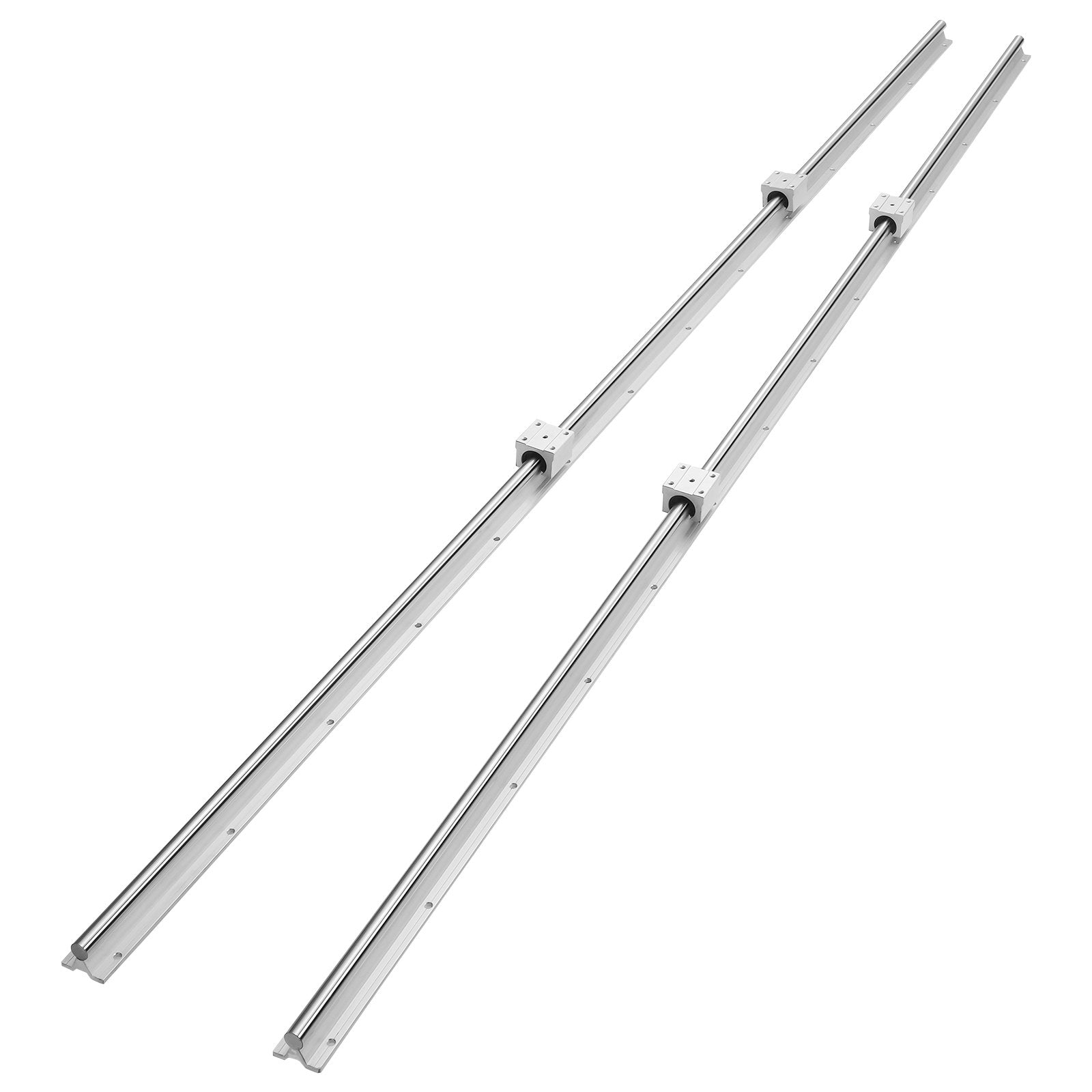 Saw Accessories: VEVOR Linear Guide Rail Set, SBR16 2000mm, 2 PCS 78.7 in/2000 mm SBR16 Guide Rails and 4 PCS SBR16UU Slide Blocks, Linear Rails and Bearings Kit for Automated Machines DIY Project CNC Router Machines