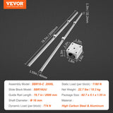 Saw Accessories: VEVOR Linear Guide Rail Set, SBR16 2000mm, 2 PCS 78.7 in/2000 mm SBR16 Guide Rails and 4 PCS SBR16UU Slide Blocks, Linear Rails and Bearings Kit for Automated Machines DIY Project CNC Router Machines