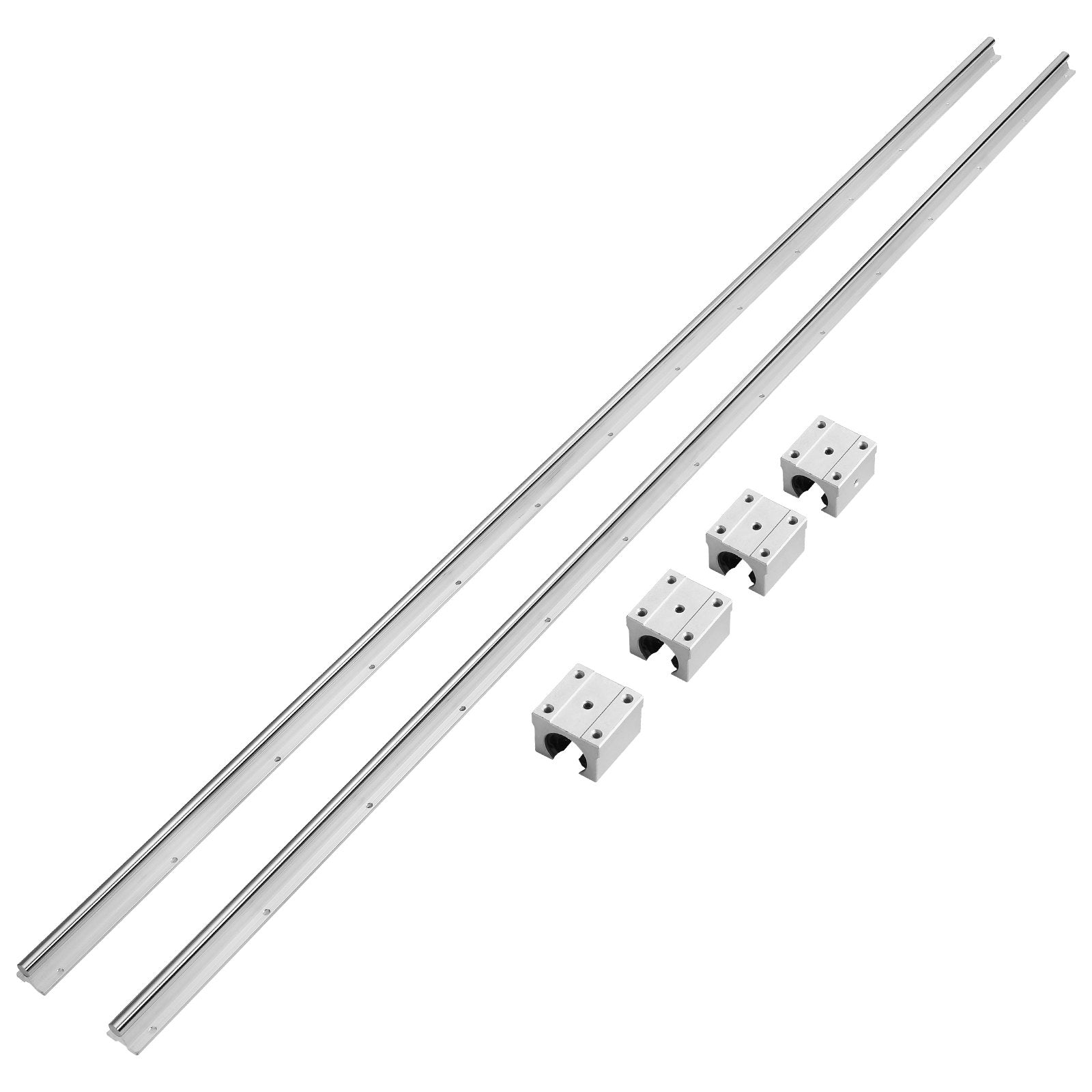 Saw Accessories: VEVOR Linear Guide Rail Set, SBR16 2000mm, 2 PCS 78.7 in/2000 mm SBR16 Guide Rails and 4 PCS SBR16UU Slide Blocks, Linear Rails and Bearings Kit for Automated Machines DIY Project CNC Router Machines