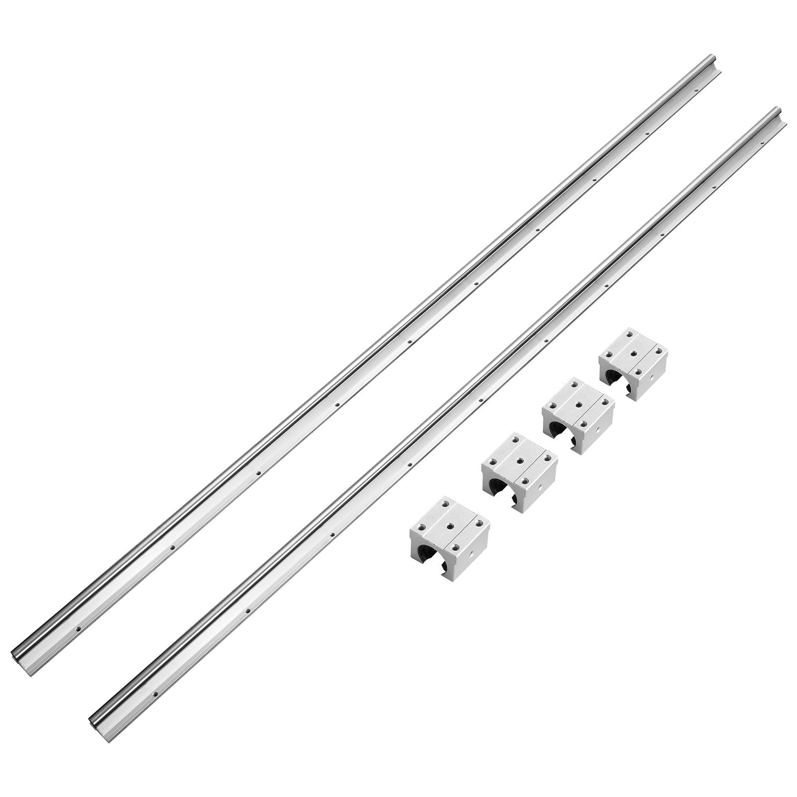 Saw Accessories: VEVOR Linear Guide Rail Set, SBR20 1500mm, 2 PCS 59 in/1500 mm SBR20 Guide Rails and 4 PCS SBR20UU Slide Blocks, Linear Rails and Bearings Kit for Automated Machines DIY Project CNC Router Machines