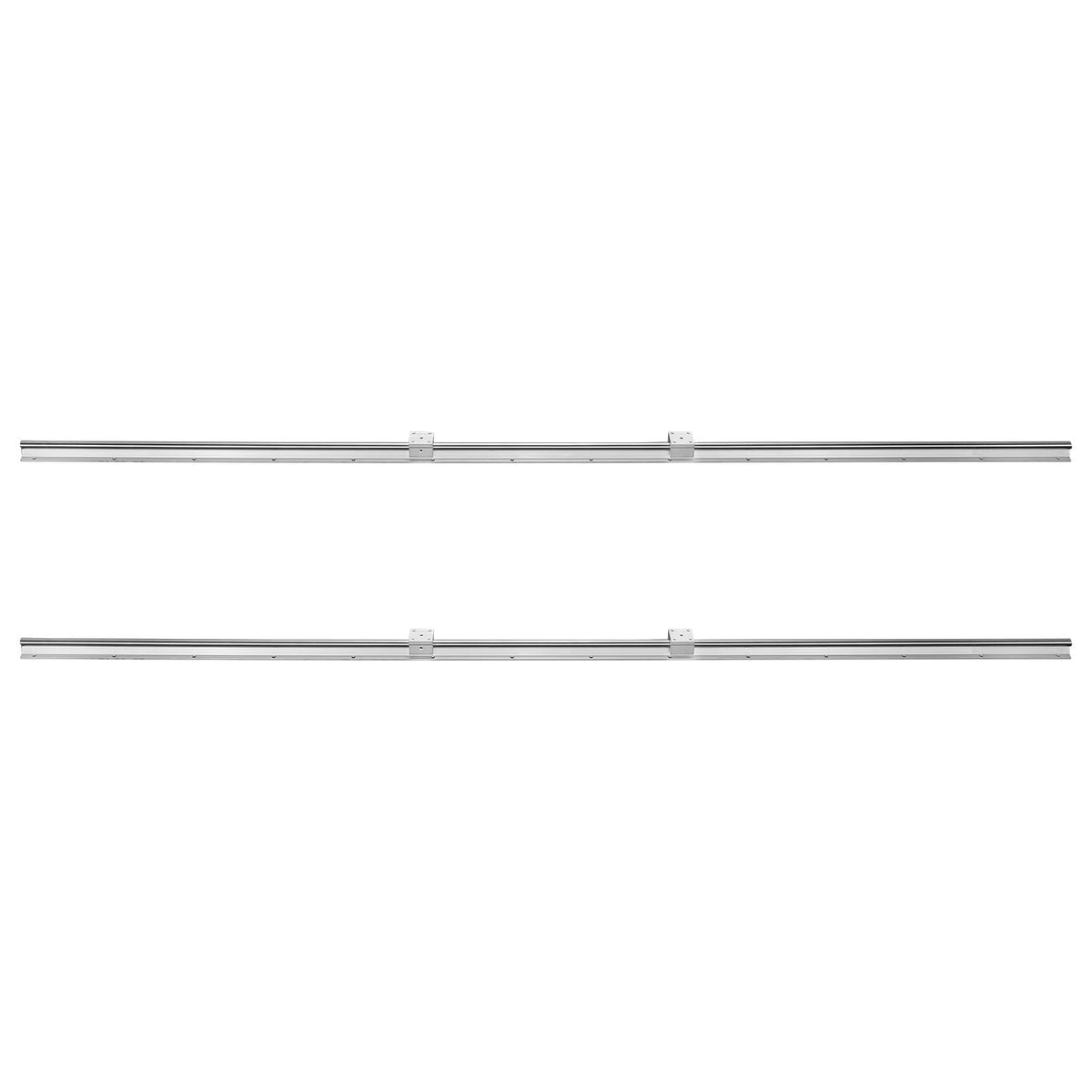 Linear Guide Rail Set, SBR20 1800mm, 2 PCS 70.9 in/1800 mm SBR20 Guide Rails and 4 PCS SBR20UU Slide Blocks, Linear Rails and Bearings Kit for Automated Machines DIY Project CNC Router Machines