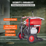 Gardening Tools: VEVOR Drain Cleaner Machine 120FT x 6/5" 1100W Sectional Snake Auger Manual Feed