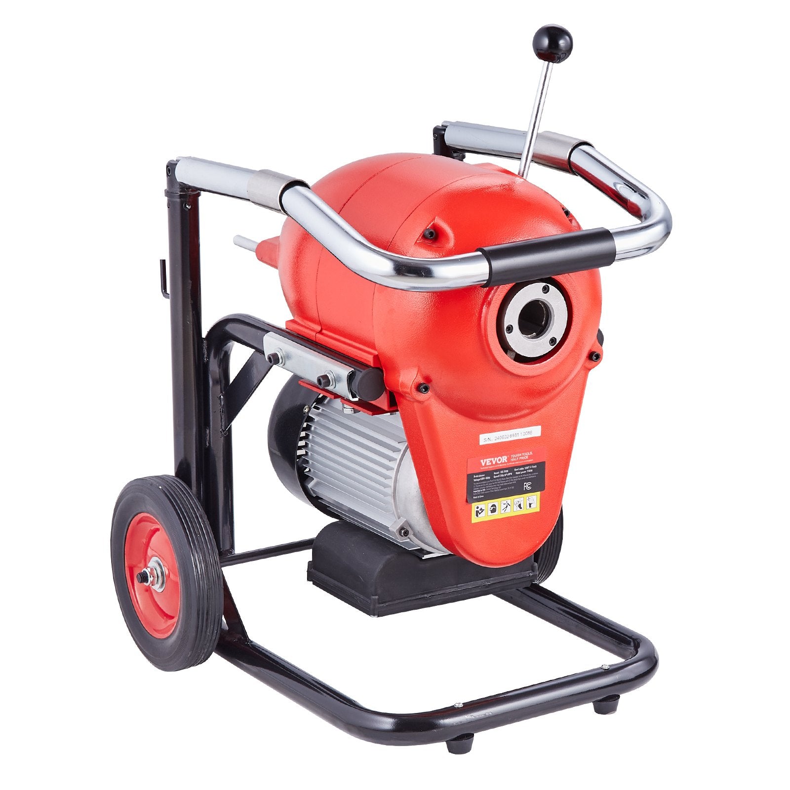 Gardening Tools: VEVOR Drain Cleaner Machine 120FT x 6/5" 1100W Sectional Snake Auger Manual Feed
