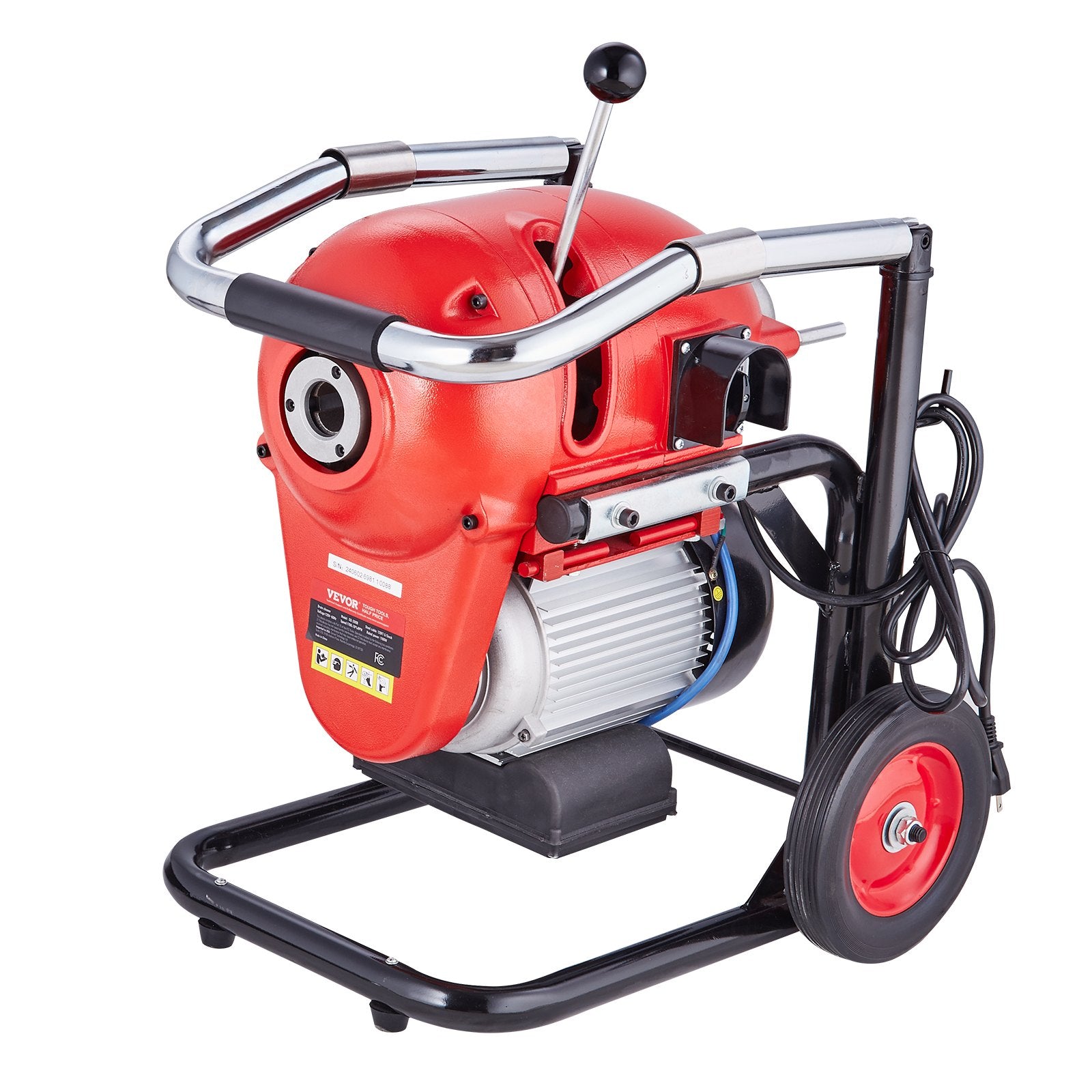 Gardening Tools: VEVOR Drain Cleaner Machine 120FT x 6/5" 1100W Sectional Snake Auger Manual Feed
