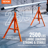 Water Dispensers: VEVOR Pipe Stand, 2500LBS Heavy Duty Pipe Jack Stands, 27.2"-52" Height Adjustable V Head Pipe Stand, 45# Steel Folding Jack Stand for 1/2-12 inches Pipes