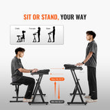 Musical Keyboards: VEVOR Piano Keyboard Stand and Bench Set, Z Style, Heavy-Duty Digital Piano Music Stand and Seat, 250 lbs Capacity with Adjustable Piano Bench Width Height Wheels, Fits for 54-88 Key Electric Pianos