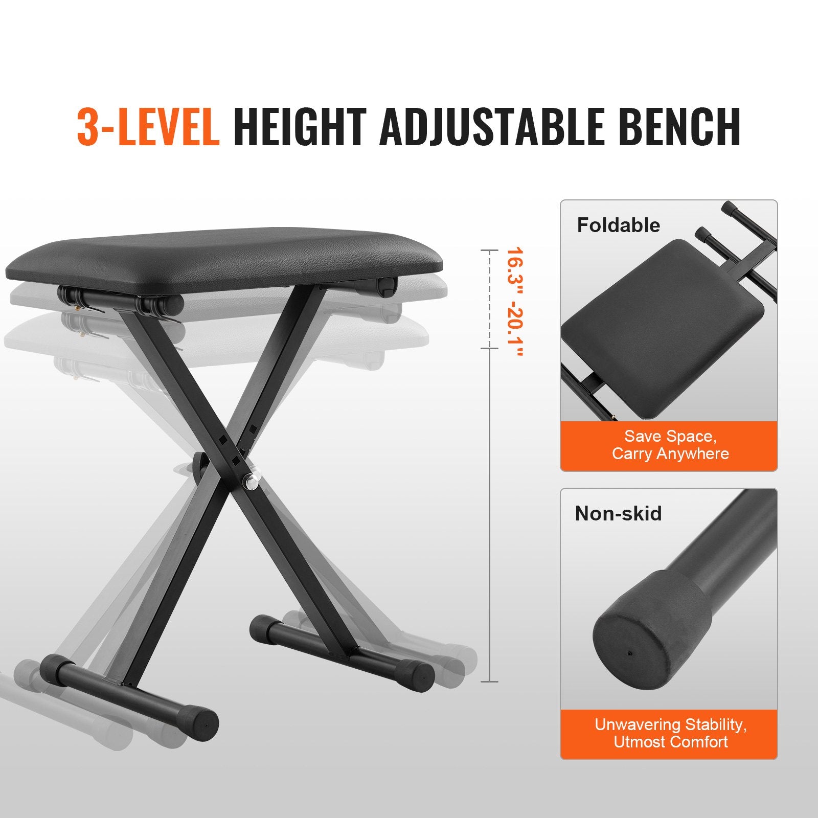 Musical Keyboards: VEVOR Piano Keyboard Stand and Bench Set, Z Style, Heavy-Duty Digital Piano Music Stand and Seat, 250 lbs Capacity with Adjustable Piano Bench Width Height Wheels, Fits for 54-88 Key Electric Pianos