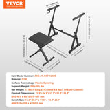Musical Keyboards: VEVOR Piano Keyboard Stand and Bench Set, Z Style, Heavy-Duty Digital Piano Music Stand and Seat, 250 lbs Capacity with Adjustable Piano Bench Width Height Wheels, Fits for 54-88 Key Electric Pianos