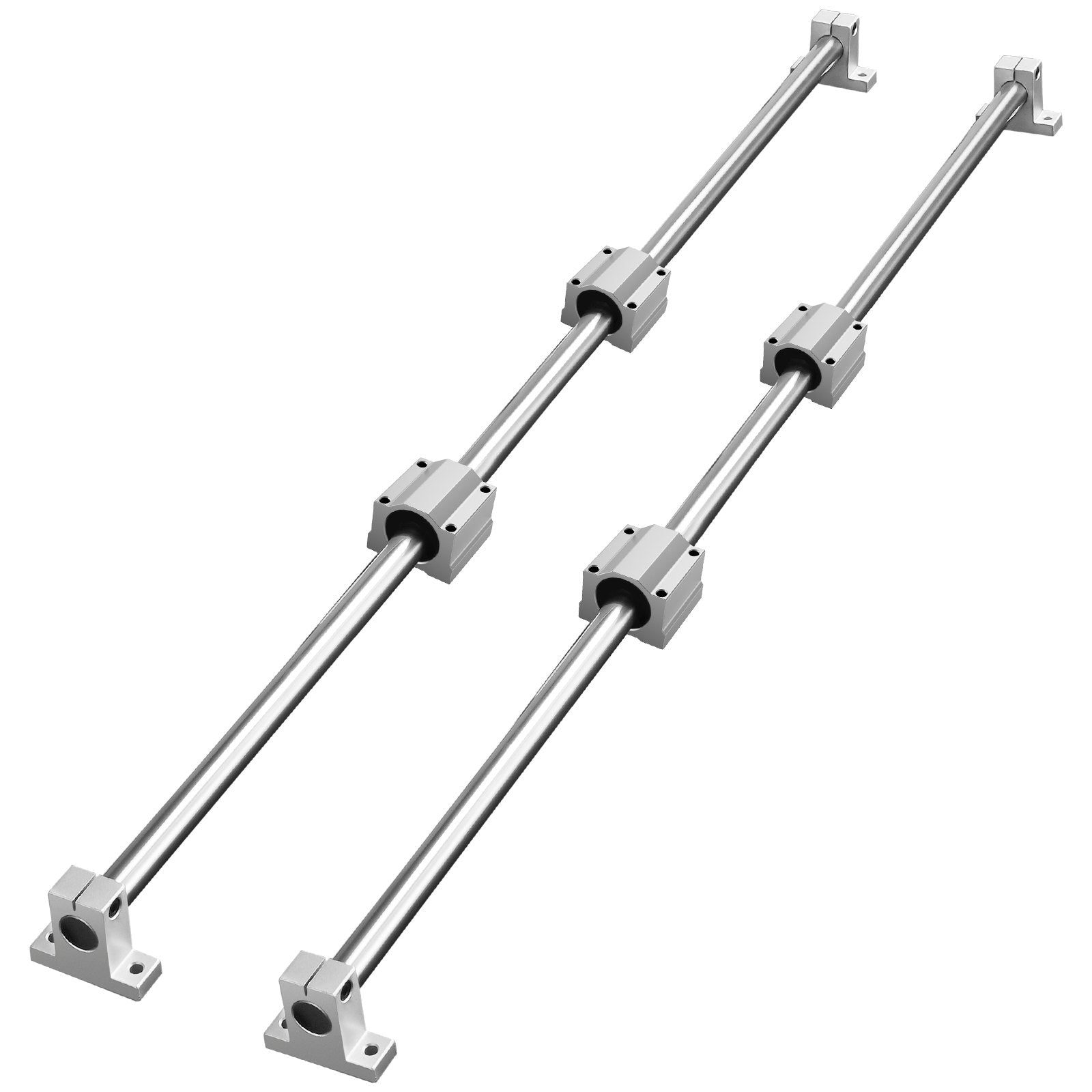 Automotive Repair & Speciality Tools: VEVOR Linear Guide Rail Set, SFC20 1200mm, 2 PCS 47.2 in/1200 mm SFC20 Guide Rails 4 PCS SC20 Slide Blocks 4 PCS Rail Supports, Linear Rails and Bearings Kit for Automated Machines CNC DIY Project