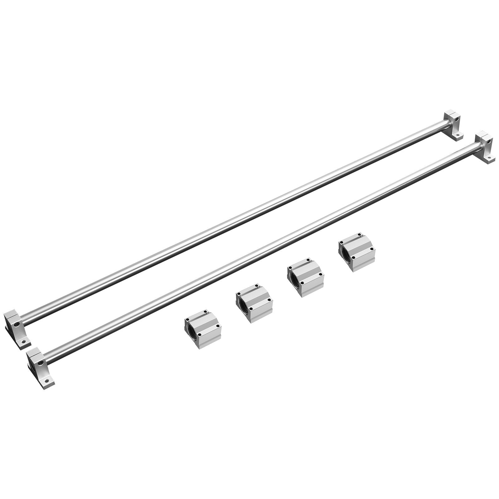 Automotive Repair & Speciality Tools: VEVOR Linear Guide Rail Set, SFC20 1200mm, 2 PCS 47.2 in/1200 mm SFC20 Guide Rails 4 PCS SC20 Slide Blocks 4 PCS Rail Supports, Linear Rails and Bearings Kit for Automated Machines CNC DIY Project