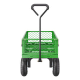 Kitchen & Dining Trolleys: VEVOR 680 Lbs Steel Garden Cart on Wheels, Heavy Duty Garden Wagon Cart Pullable, Metal Outdoor Utility Yard Wagon Carts with 10" Tires, Mesh Removable Sides and 180°Rotating Handle