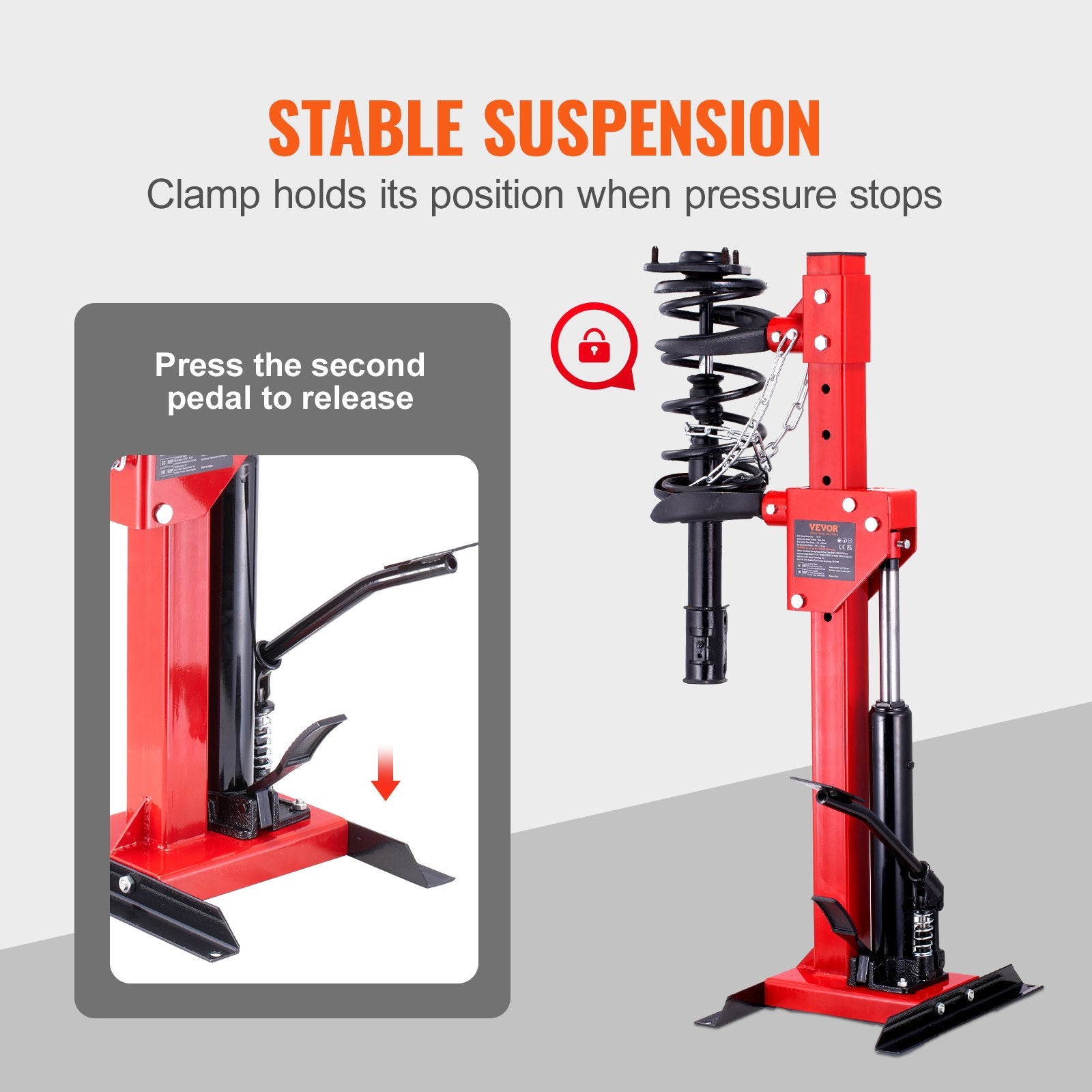 Automotive Repair & Speciality Tools: VEVOR Strut Spring Compressor, 4.5 Ton/9920 LBS Hydraulic Jack Capacity, 1 Ton Rated Compression Force, Auto Strut Coil Spring Compressor Tool, Hydraulic Spring Compressor for Strut Spring Removing