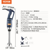 Commercial Cleaning Equipment: VEVOR Commercial Immersion Blender, 350W Heavy Duty Hand Mixer, 12 inch Stepless Variable Speed Mixer with Stainless Steel Blade, Multi-Purpose Portable Mixer for Soup, Sauces, Mashed Potatoes, Cream