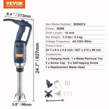 Food Mixers & Blenders: VEVOR Commercial Immersion Blender 350W Heavy Duty Hand Mixer for Soup Sauces
