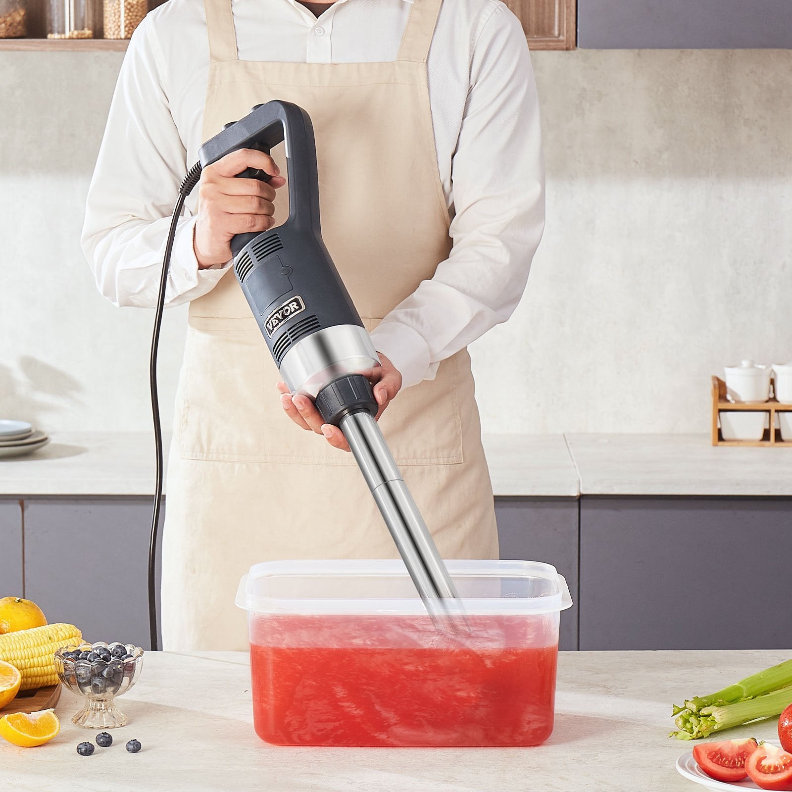 Commercial Immersion Blender 500W Heavy Duty Hand Mixer for Soup Sauces