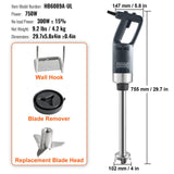 Food Mixers & Blenders: VEVOR Commercial Immersion Blender Heavy Duty Hand Mixer 750W Variable Speed
