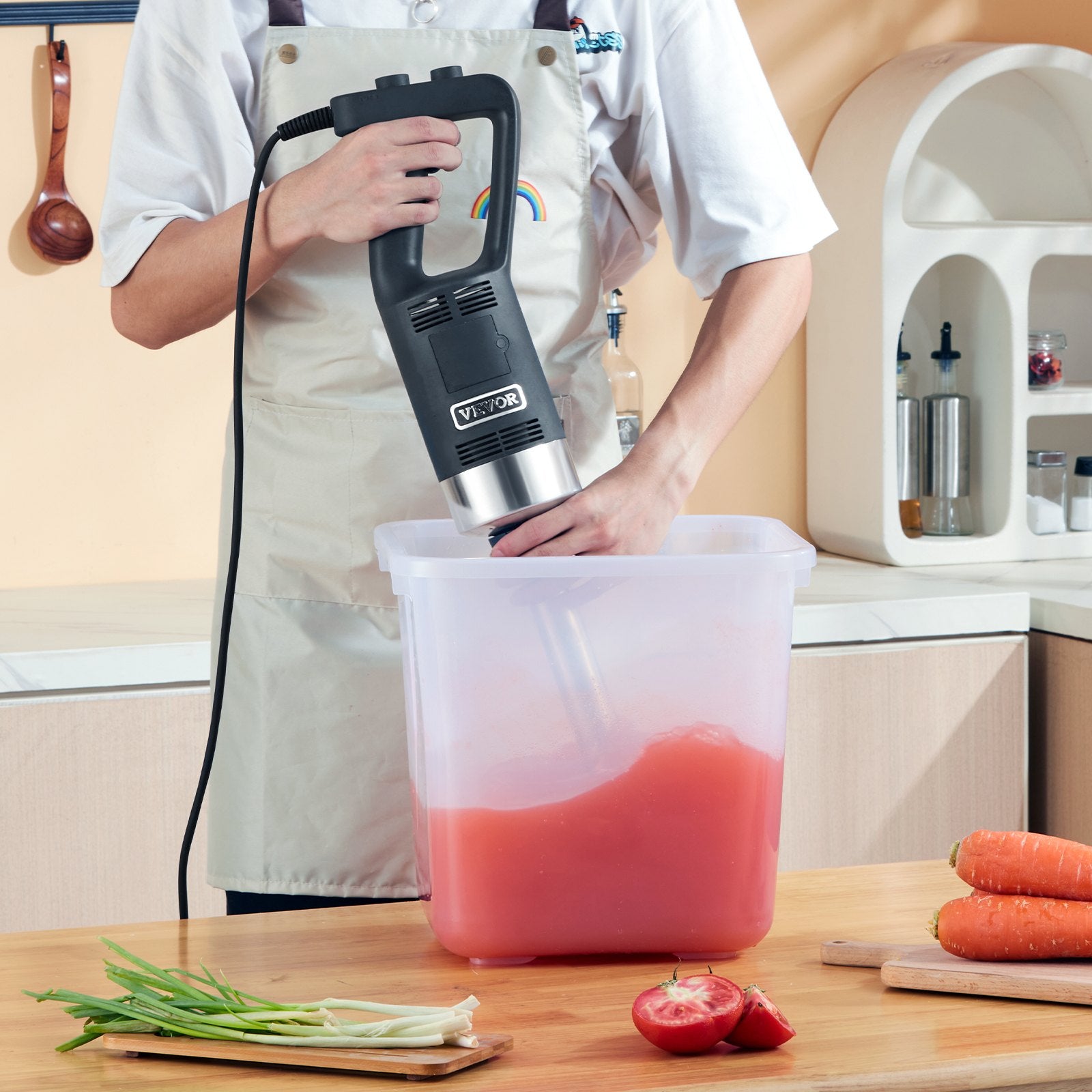 Commercial Cleaning Equipment: VEVOR Commercial Immersion Blender, 750W 12" Heavy Duty Hand Mixer, Variable Speed Kitchen Stick Mixer with 304 Stainless Steel Blade, Multi-Purpose Portable Mixer for Soup, Smoothie, Puree, Baby Food