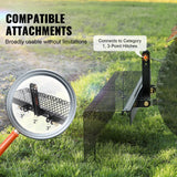 Bicycle Stands & Storage: VEVOR Tow Behind Landscape Rake, 1.8m Tow Dethatcher with 32 Steel Tines, Lawn Dethatcher Rake Attaches to Category 1, 3 Point Hitch for Tractor, for Leaves, Pine Needles, Straw, and Grass