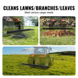 Bicycle Stands & Storage: VEVOR Tow Behind Landscape Rake, 1.8m Tow Dethatcher with 32 Steel Tines, Lawn Dethatcher Rake Attaches to Category 1, 3 Point Hitch for Tractor, for Leaves, Pine Needles, Straw, and Grass
