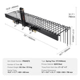 Bicycle Stands & Storage: VEVOR Tow Behind Landscape Rake, 1.8m Tow Dethatcher with 32 Steel Tines, Lawn Dethatcher Rake Attaches to Category 1, 3 Point Hitch for Tractor, for Leaves, Pine Needles, Straw, and Grass