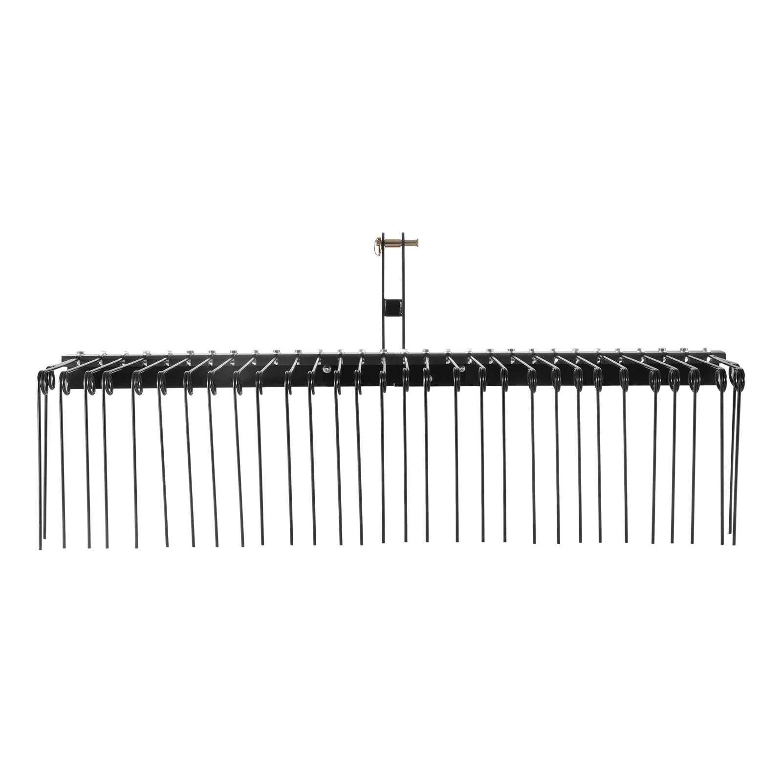Tow Behind Landscape Rake, 1.8m Tow Dethatcher with 32 Steel Tines, Lawn Dethatcher Rake Attaches to Category 1, 3 Point Hitch for Tractor, for Leaves, Pine Needles, Straw, and Grass