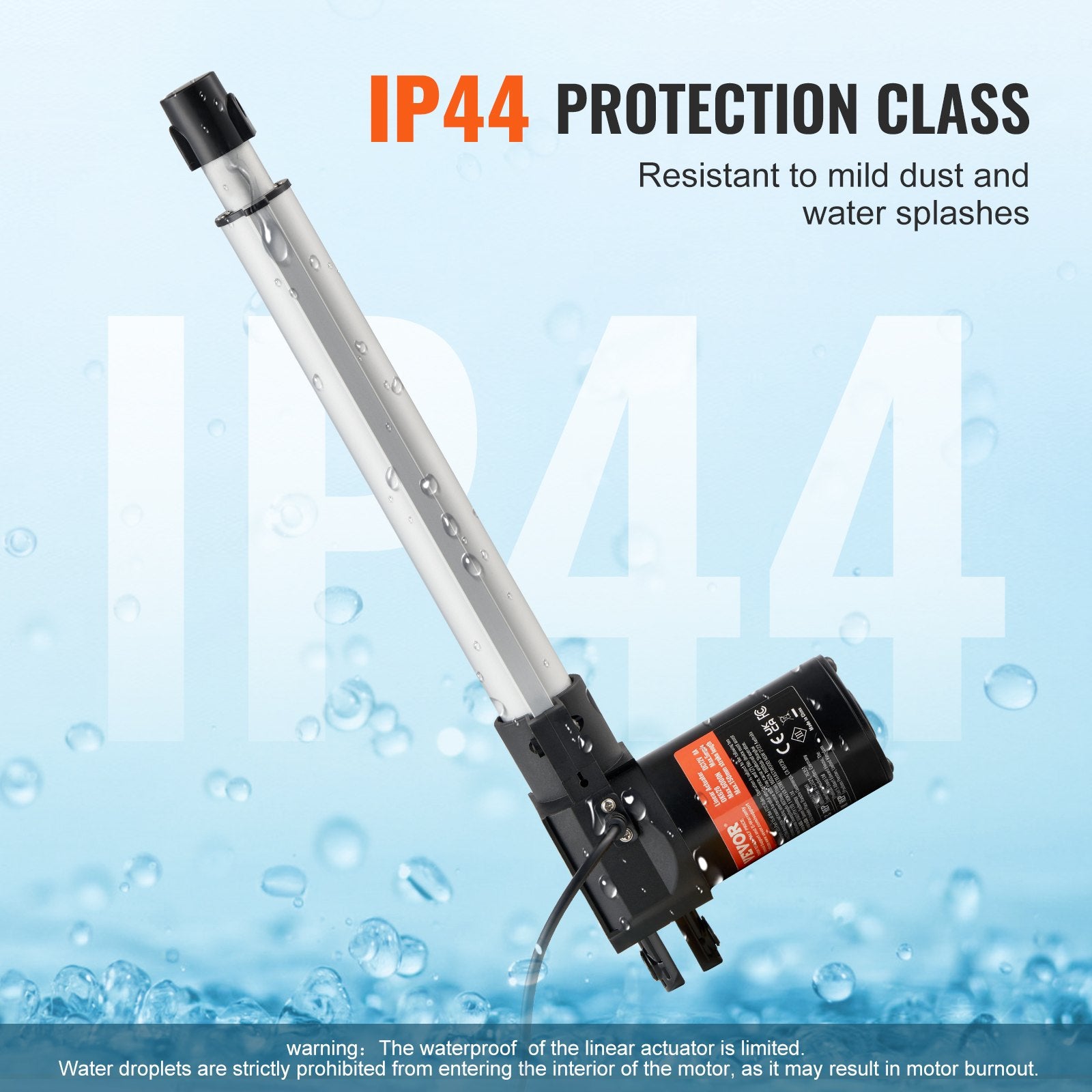 Animal Traps: VEVOR Linear Actuator 12V, 10 Inch Heavy Duty 1320lbs/6000N Linear Actuator, 0.19"/s Linear Motion Actuator with Mounting Bracket & IP44 Protection for Electric Door Industrial Machinery Vessels Cargo