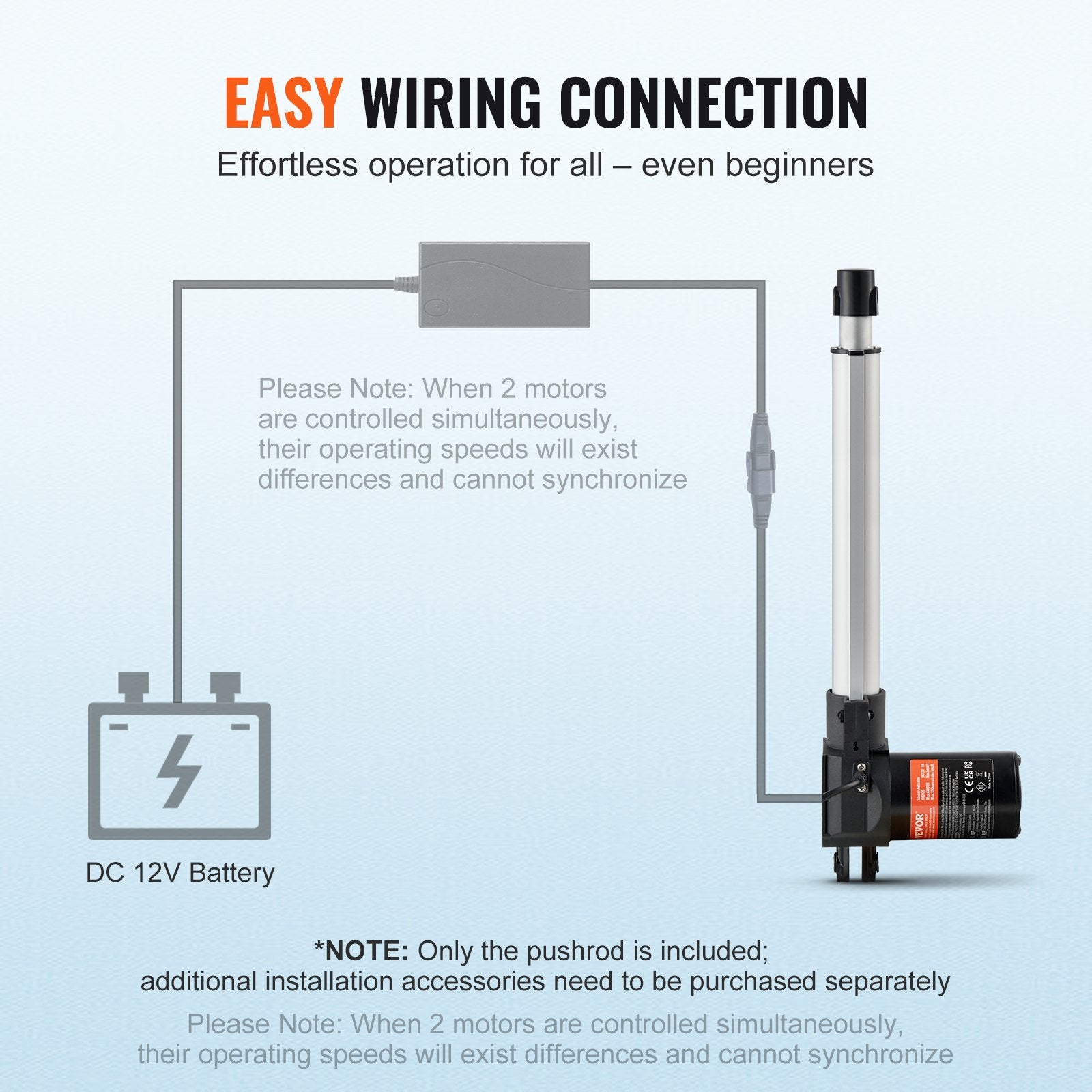 Animal Traps: VEVOR Linear Actuator 12V, 10 Inch Heavy Duty 1320lbs/6000N Linear Actuator, 0.19"/s Linear Motion Actuator with Mounting Bracket & IP44 Protection for Electric Door Industrial Machinery Vessels Cargo