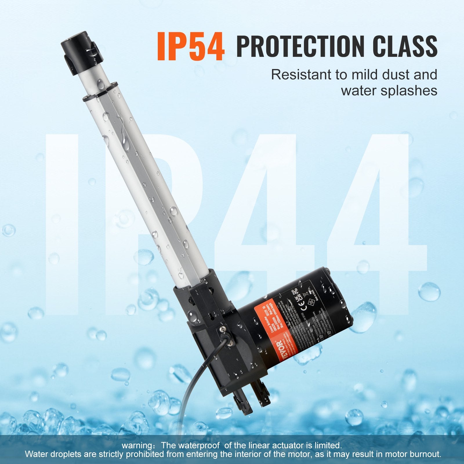 Animal Traps: VEVOR Linear Actuator 12V, 8 Inch Heavy Duty 1320lbs/6000N Linear Actuator, 0.19"/s Linear Motion Actuator with Mounting Bracket & IP44 Protection for Electric Door Industrial Machinery Vessels Cargo