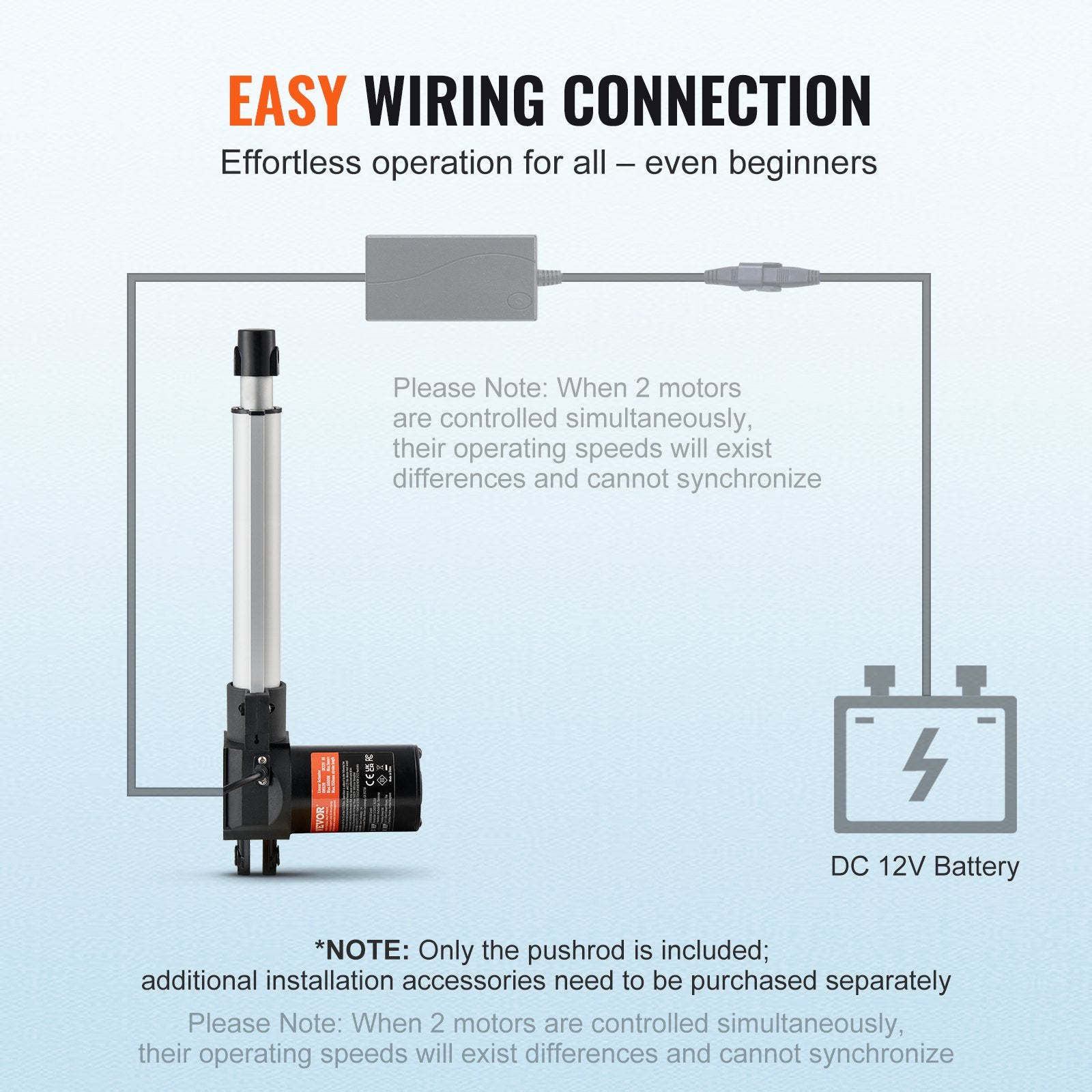 Animal Traps: VEVOR Linear Actuator 12V, 8 Inch Heavy Duty 1320lbs/6000N Linear Actuator, 0.19"/s Linear Motion Actuator with Mounting Bracket & IP44 Protection for Electric Door Industrial Machinery Vessels Cargo
