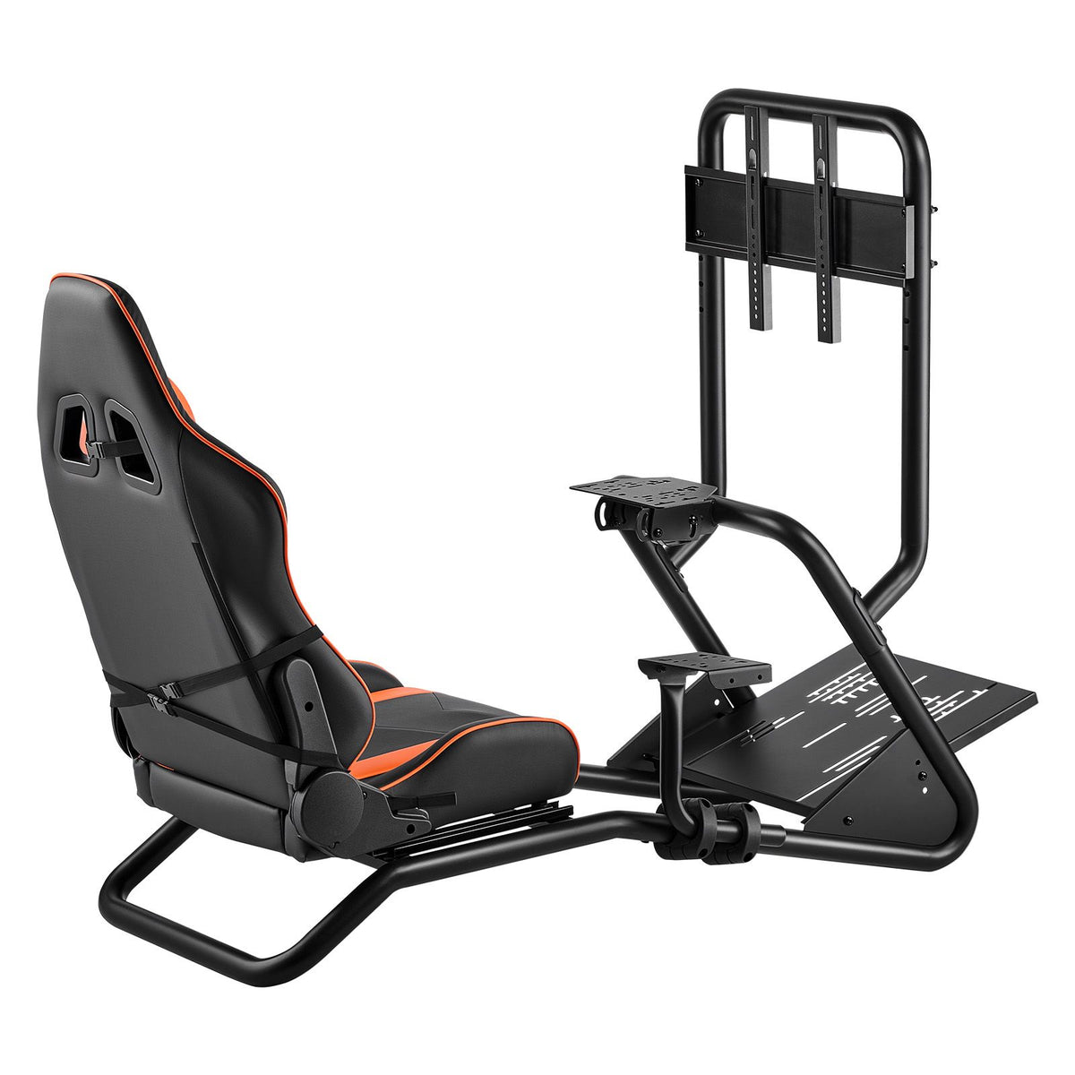 Racing Wheel Stand, Heavy-Duty Simulator Cockpit Steering Wheel Stand with Monitor Stand, Fit Logitech G25,G27,G29,G920,G923, Thrustmaster T300RS,TX F458,T500RS,T3PA-PRO (F1/GT) and CSR Pedals