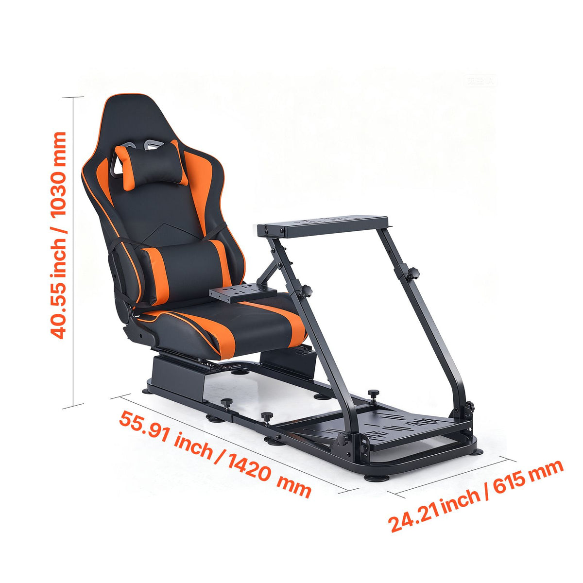 Racing Wheel Stand, Heavy-Duty Simulator Cockpit Steering Stand with Dual-Rail Dual-Arm, Fit Logitech G25,G27,G29,G920,G923, Thrustmaster T300RS,TX F458,T500RS,T3PA-PRO (F1/GT) and CSR Pedals