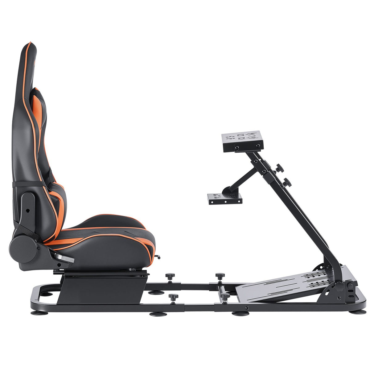 Racing Wheel Stand, Heavy-Duty Simulator Cockpit Steering Stand with Dual-Rail Dual-Arm, Fit Logitech G25,G27,G29,G920,G923, Thrustmaster T300RS,TX F458,T500RS,T3PA-PRO (F1/GT) and CSR Pedals