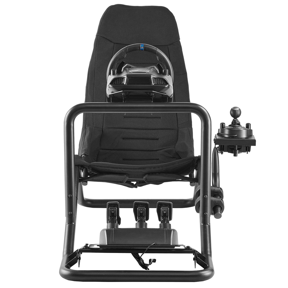 Racing Wheel Stand, Heavy-Duty Integrated Simulator Cockpit Steering Stand, Fit Logitech G25,G27,G29,G920,G923, Thrustmaster T300RS,TX F458,T500RS,T3PA-PRO (F1/GT) and CSR Pedals, Black