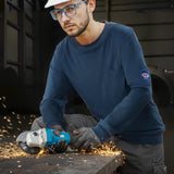 Men's Shirts: VEVOR FR Shirts, Flame Resistant Long Sleeve Clothing Lightweight 7 oz Breathable Cotton, Men's Fire Retardant Work Shirt with Pre-shrink Treatment & Pocket, for Welders,Electricians,Navy Blue 2XL