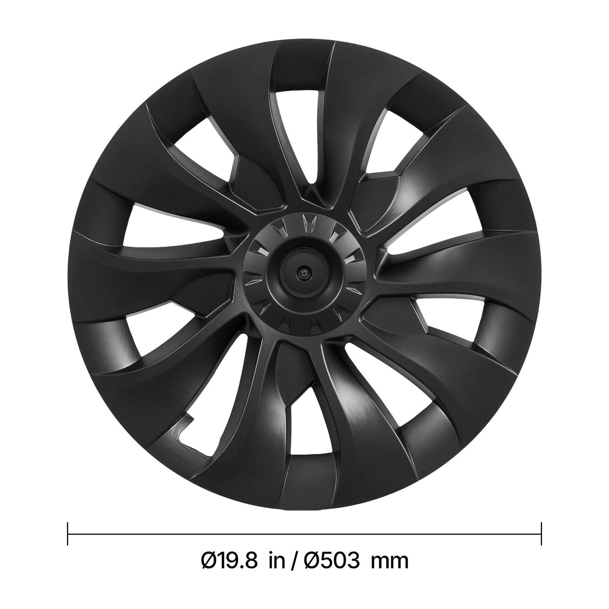 Hubcaps Wheel Covers for 2017-2023 Tesla Model 3, 18 Inch Set of 4 Wheel Rim Cover Hubcaps OEM Style Replacement, R18 Size Snap On Car Hub Caps, Premium 10-Spoke ABS Tire Rim Caps, Matte Black