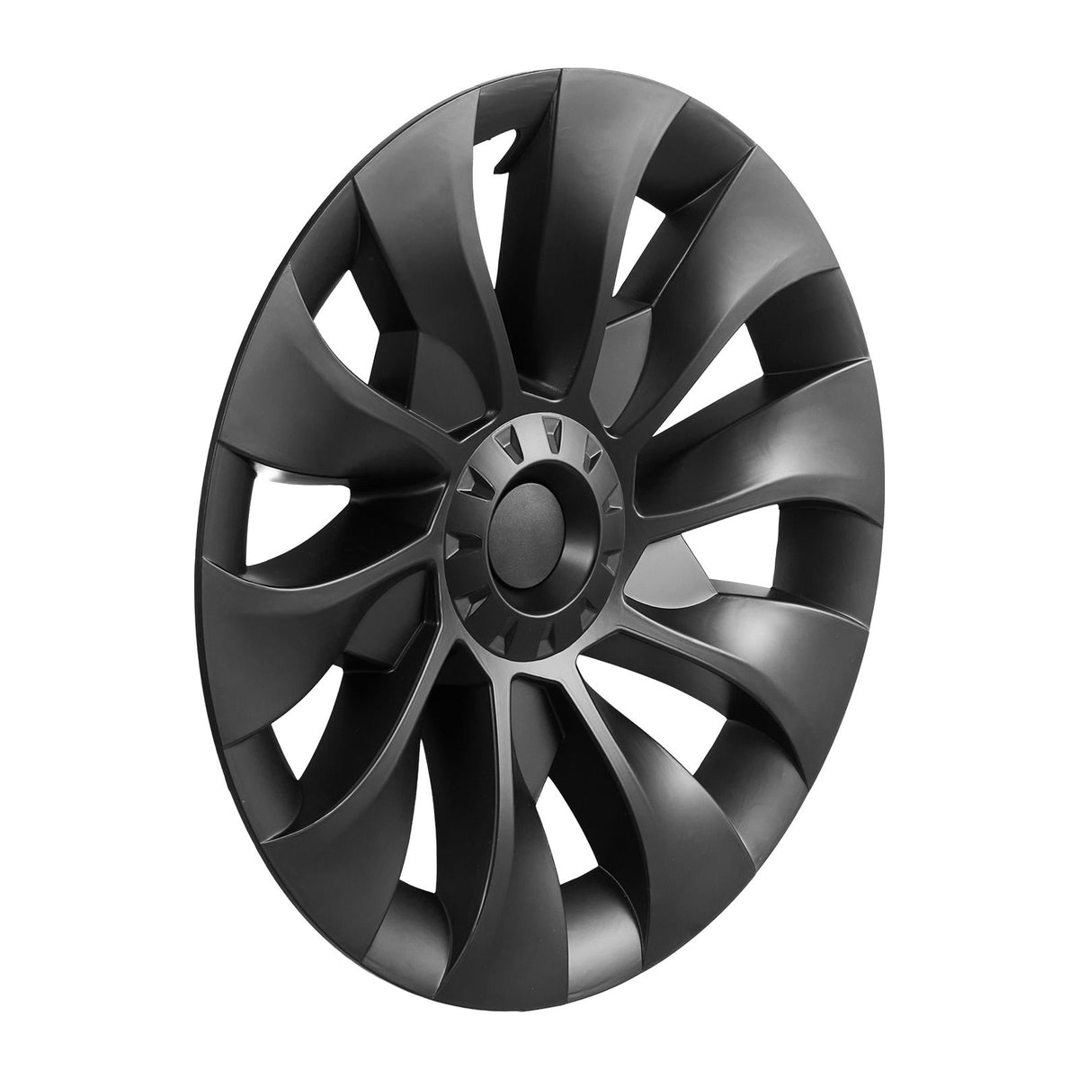 Hubcaps Wheel Covers for 2017-2023 Tesla Model 3, 18 Inch Set of 4 Wheel Rim Cover Hubcaps OEM Style Replacement, R18 Size Snap On Car Hub Caps, Premium 10-Spoke ABS Tire Rim Caps, Matte Black