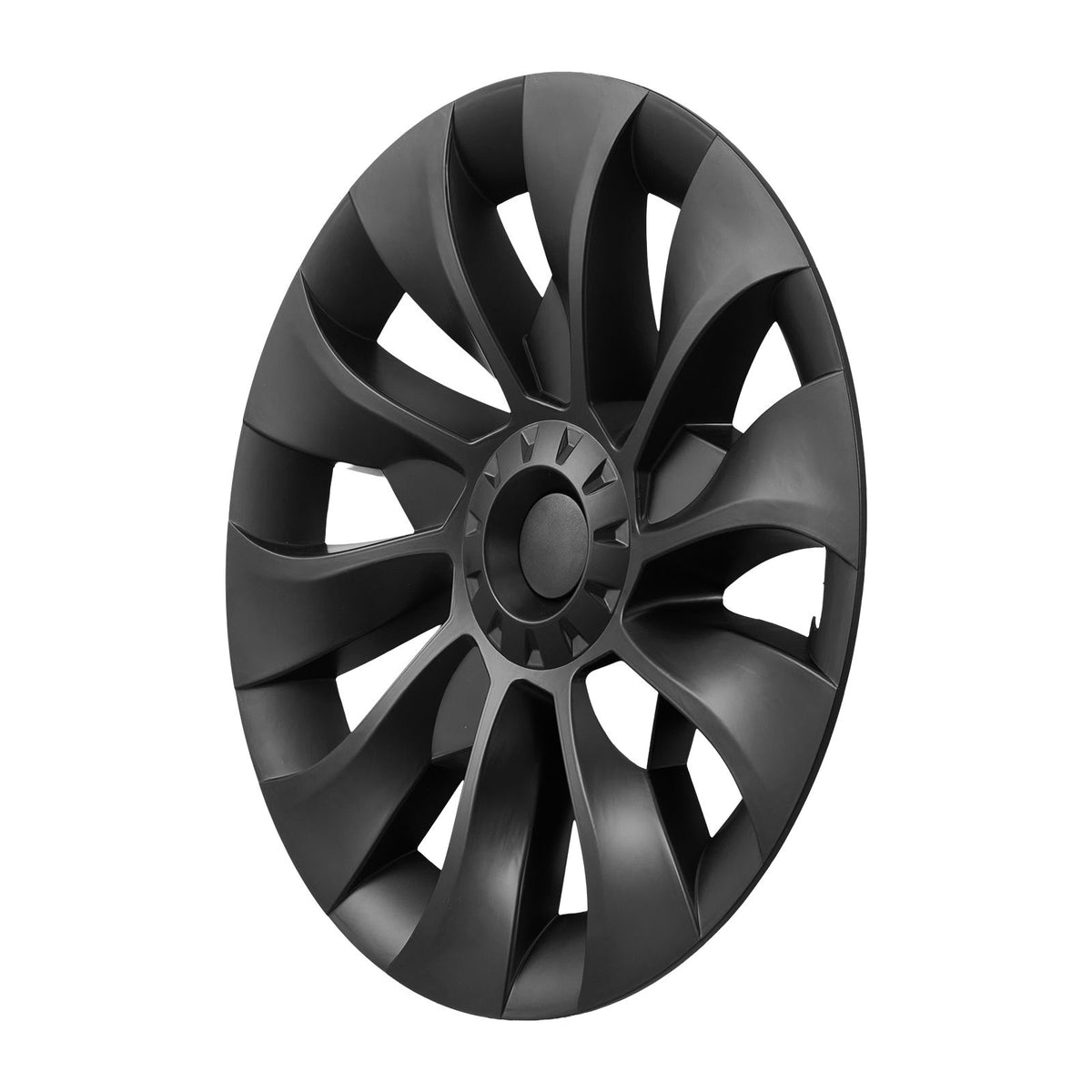 Hubcaps Wheel Covers for 2017-2023 Tesla Model 3, 18 Inch Set of 4 Wheel Rim Cover Hubcaps OEM Style Replacement, R18 Size Snap On Car Hub Caps, Premium 10-Spoke ABS Tire Rim Caps, Matte Black
