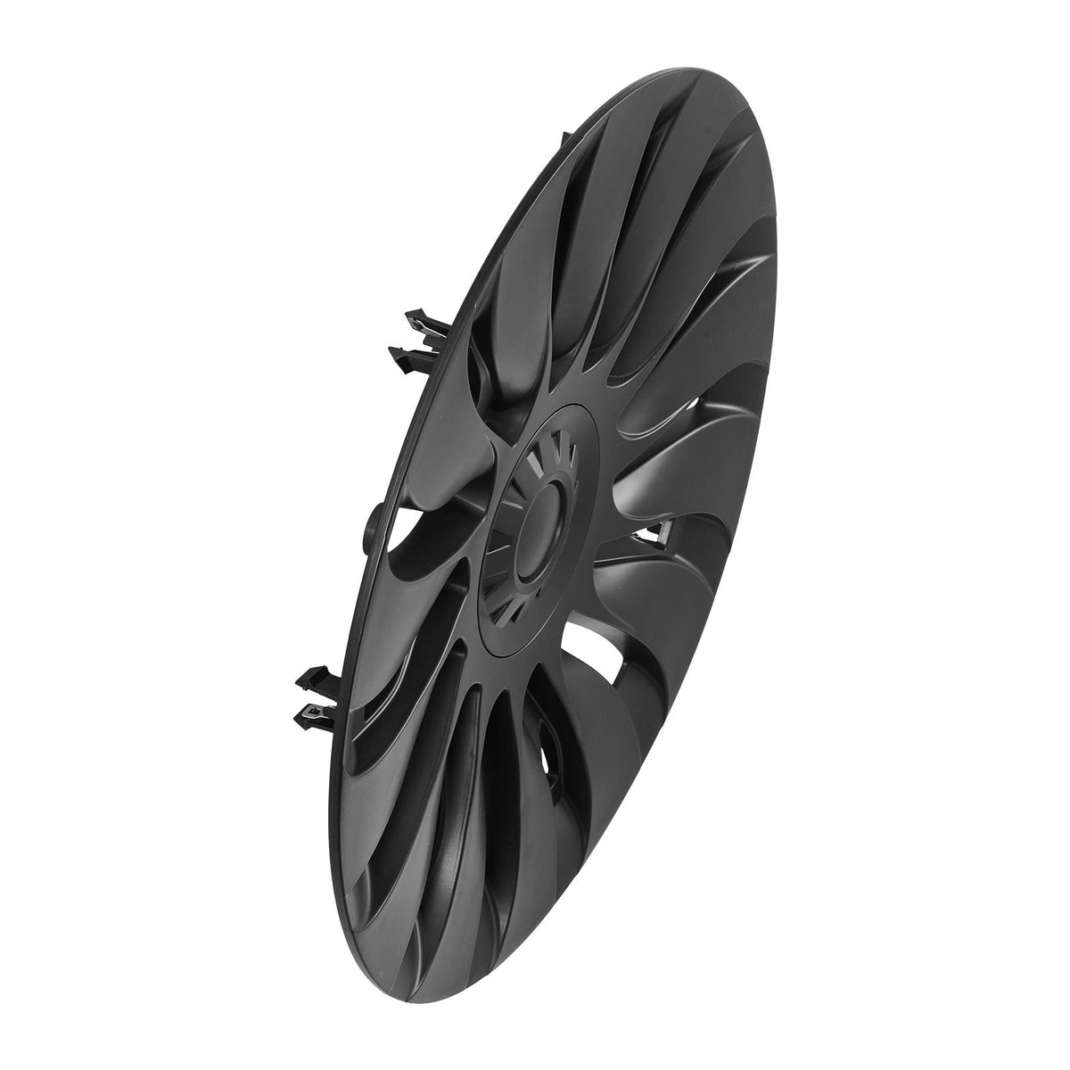 Hubcaps Wheel Covers for 2021-2024 Tesla Model Y, 19 Inch Set of 4 Wheel Rim Cover Hubcaps OEM Style Replacement, R19 Size Snap On Car Hub Caps, Premium 14-Spoke ABS Tire Rim Caps, Matte Black