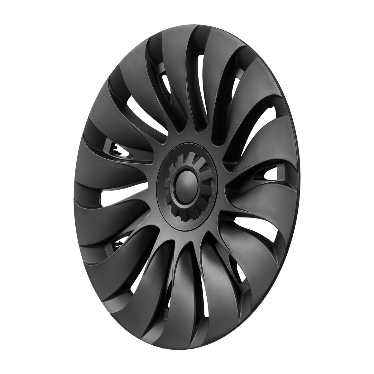 Hubcaps Wheel Covers for 2021-2024 Tesla Model Y, 19 Inch Set of 4 Wheel Rim Cover Hubcaps OEM Style Replacement, R19 Size Snap On Car Hub Caps, Premium 14-Spoke ABS Tire Rim Caps, Matte Black