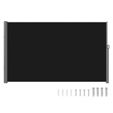 Canopies & Gazebos: VEVOR Retractable Side Awning, 160X300cm Aluminum Outdoor Privacy Screen, 280g Polyester Water-proof Retractable Patio Screen, UV 30+ Room Divider Wind Screen for Patio, Backyard, Balcony, Black