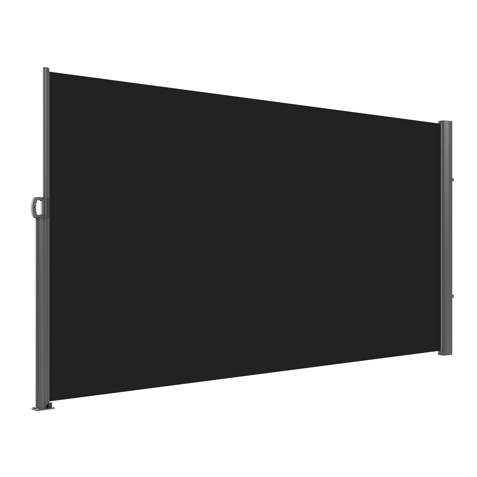 Canopies & Gazebos: VEVOR Retractable Side Awning, 160X300cm Aluminum Outdoor Privacy Screen, 280g Polyester Water-proof Retractable Patio Screen, UV 30+ Room Divider Wind Screen for Patio, Backyard, Balcony, Black