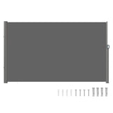 Awnings: VEVOR Retractable Side Awning, 160X300m Aluminum Outdoor Privacy Screen, 280g Polyester Water-proof Retractable Patio Screen, UV 30+ Room Divider Wind Screen for Patio, Backyard, Balcony, Gray