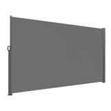 Awnings: VEVOR Retractable Side Awning, 160X300m Aluminum Outdoor Privacy Screen, 280g Polyester Water-proof Retractable Patio Screen, UV 30+ Room Divider Wind Screen for Patio, Backyard, Balcony, Gray